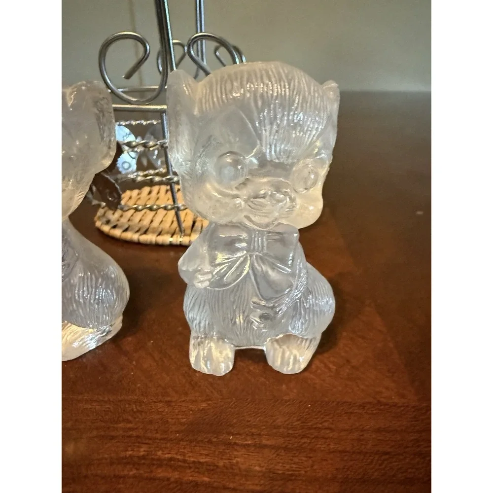Vintage Kitty Salt Pepper Shakers Acrylic Cute‎ Gift Kitchen Set